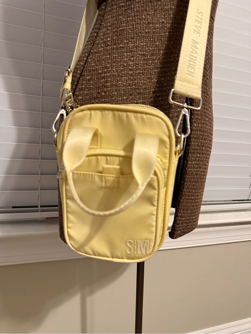 Steve Madden Pale Yellow Mini Crossbody Phone Bag